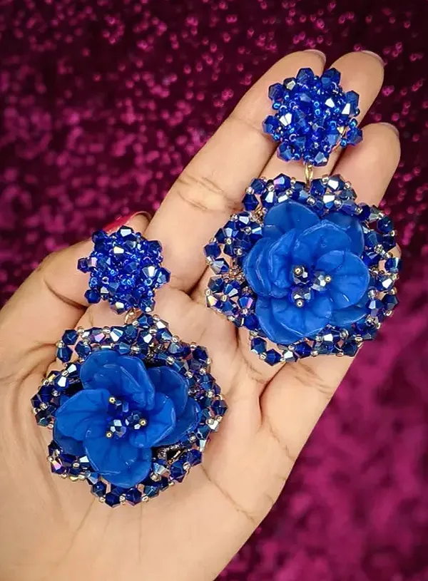 Blue_Premium_Alloy_Earrings_For_Women