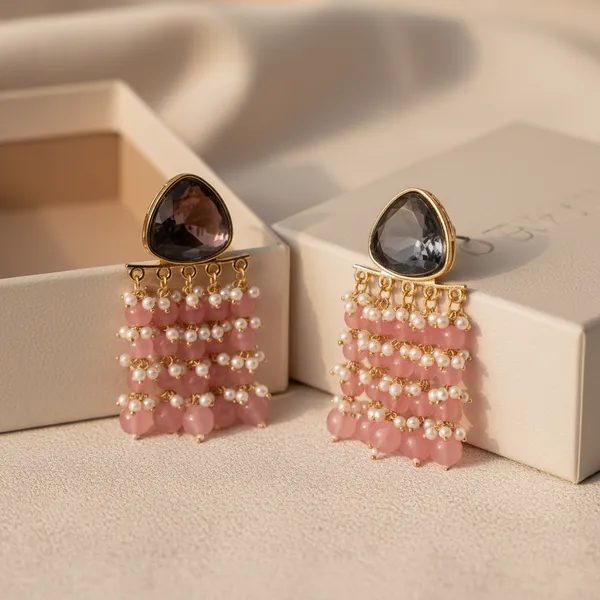 Dark_Pink_Premium_Alloy_Earrings_For_Women