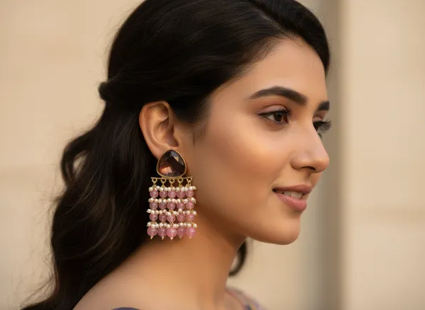 Dark_Pink_Premium_Alloy_Earrings_For_Women