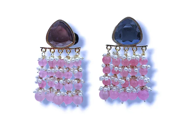 Dark_Pink_Premium_Alloy_Earrings_For_Women