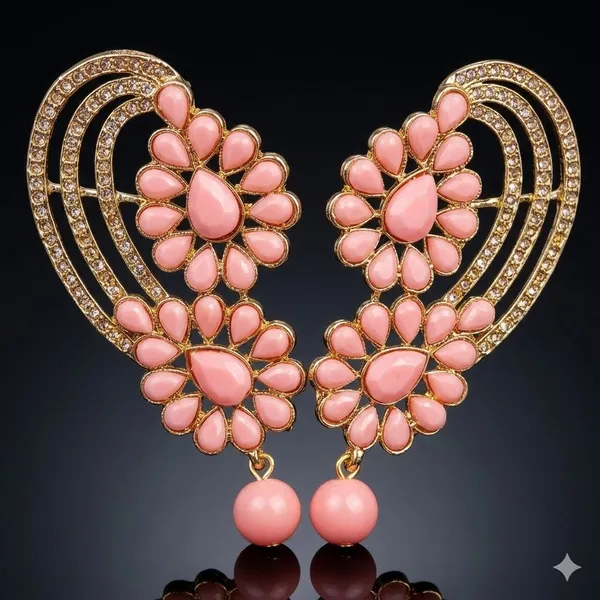 Pink_Premium_Alloy_Earrings_For_Women