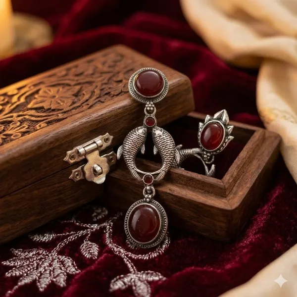 Maroon_Premium_Alloy_Earrings_For_Women