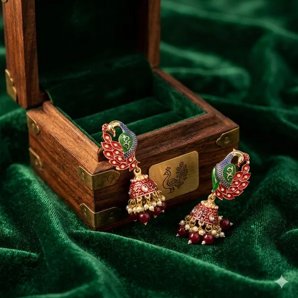 Maroon_Premium_Alloy_Earrings_For_Women