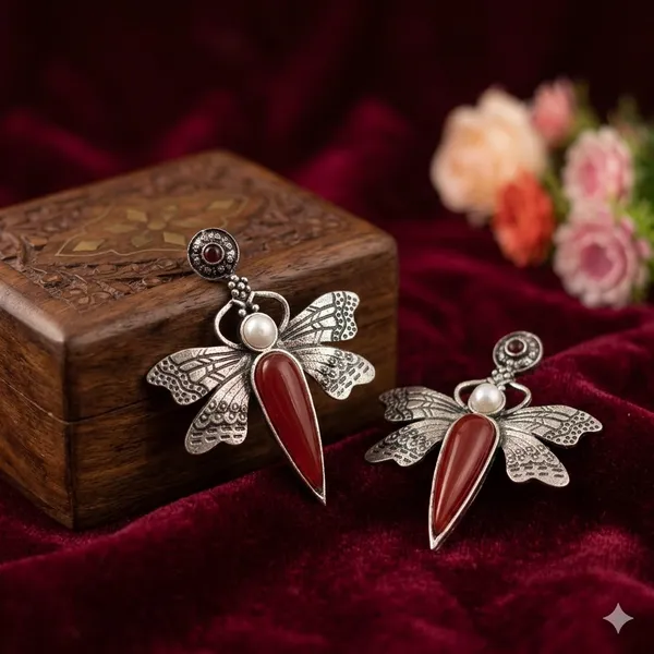 Maroon_Premium_Alloy_Earrings_For_Women