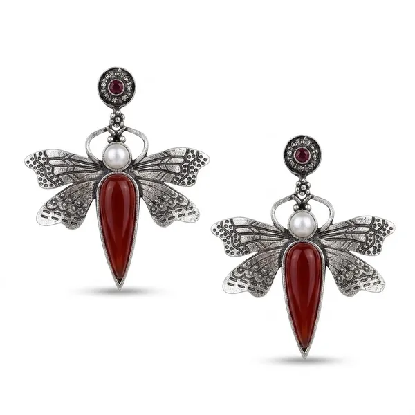 Maroon_Premium_Alloy_Earrings_For_Women