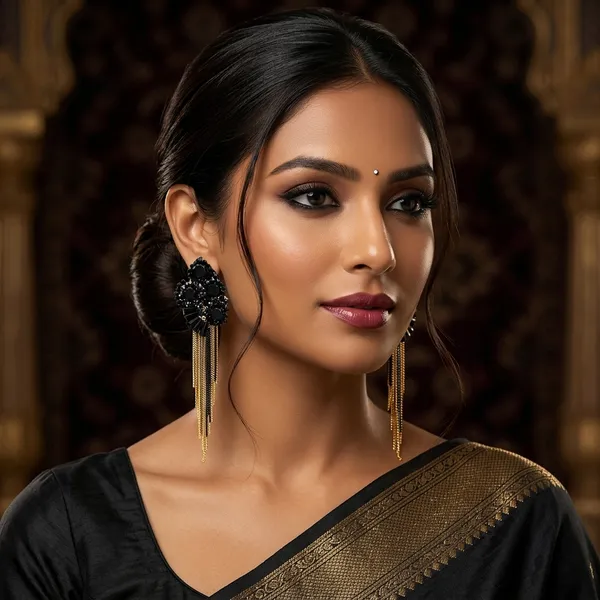 Black_Premium_Alloy_Earrings_For_Women