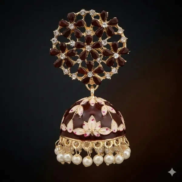 Maroon_Premium_Alloy_Earrings_For_Women