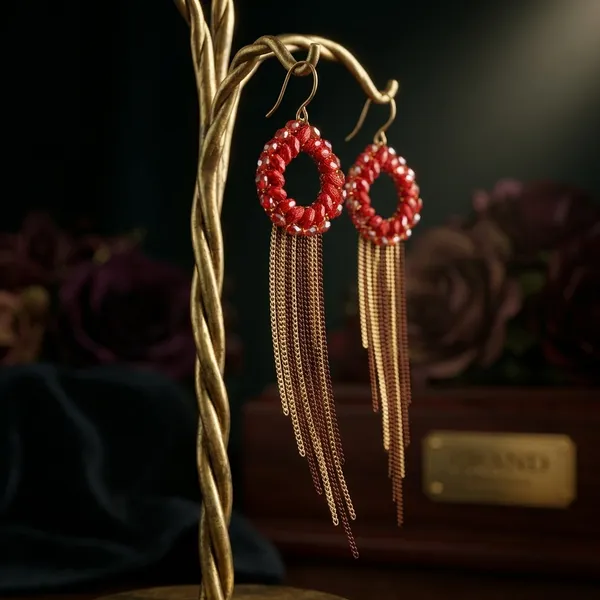 Red_Premium_Alloy_Earrings_For_Women