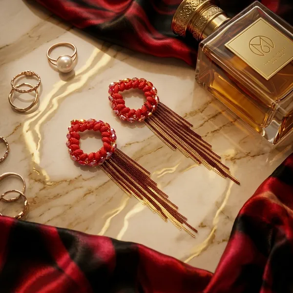 Red_Premium_Alloy_Earrings_For_Women