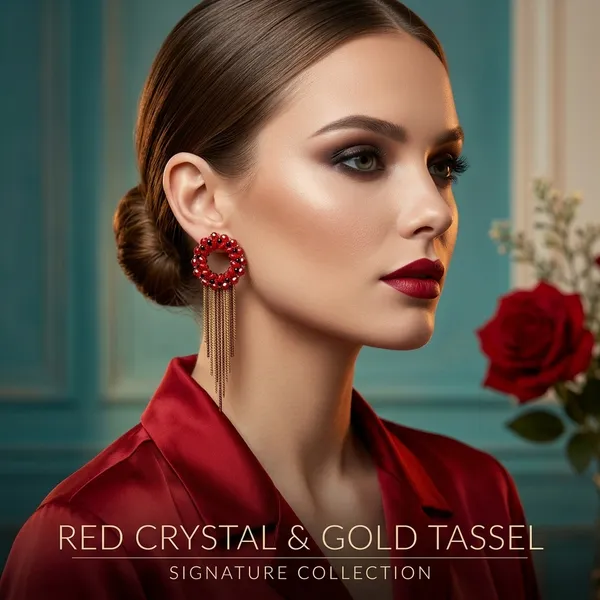 Red_Premium_Alloy_Earrings_For_Women