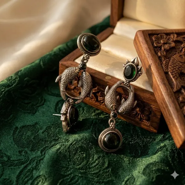 Green_Premium_Alloy_Earrings_For_Women
