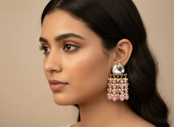 Light_Pink_Premium_Alloy_Earrings_For_Women
