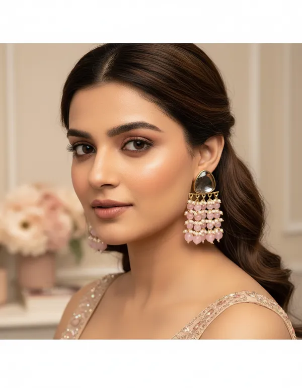 Light_Pink_Premium_Alloy_Earrings_For_Women