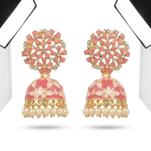 Pink_And_White_Premium_Alloy_Earrings_For_Women