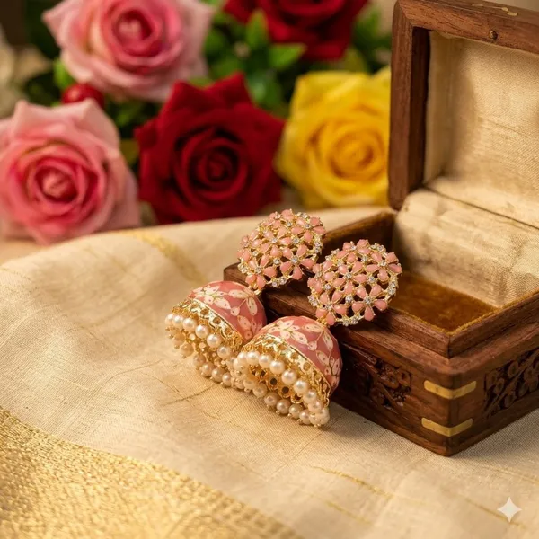 Pink_And_White_Premium_Alloy_Earrings_For_Women