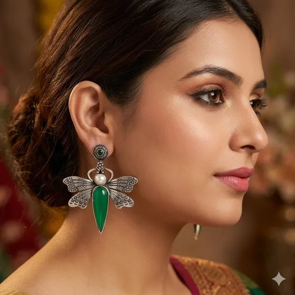 Green_Premium_Alloy_Earrings_For_Women