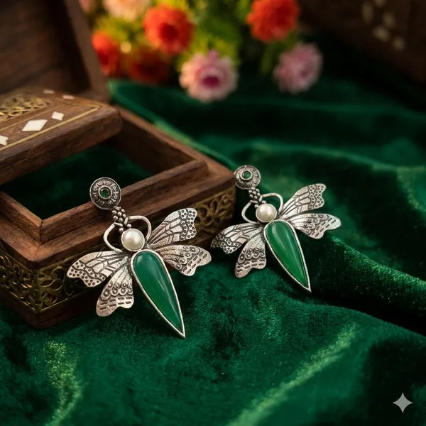 Green_Premium_Alloy_Earrings_For_Women