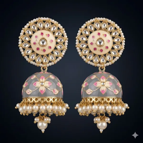 Grey_Premium_Alloy_Earrings_For_Women