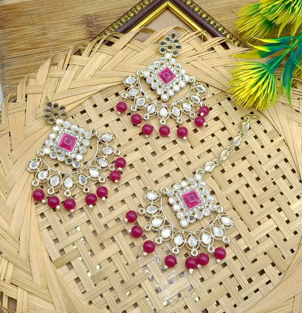 Rani_Pink_Premium_Alloy_Maang_Tika_Sets_For_Women