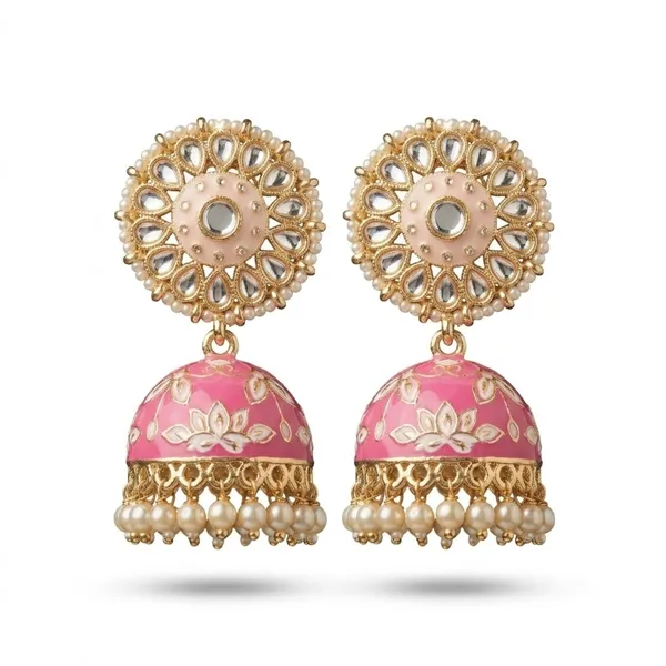 Pink_Premium_Alloy_Earrings_For_Women