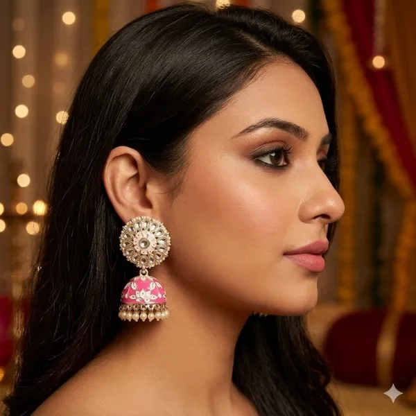 Pink_Premium_Alloy_Earrings_For_Women