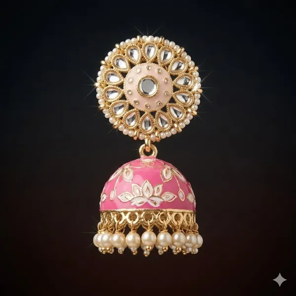 Pink_Premium_Alloy_Earrings_For_Women