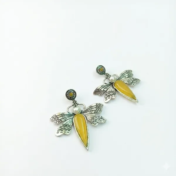 Yellow_Premium_Alloy_Earrings_For_Women