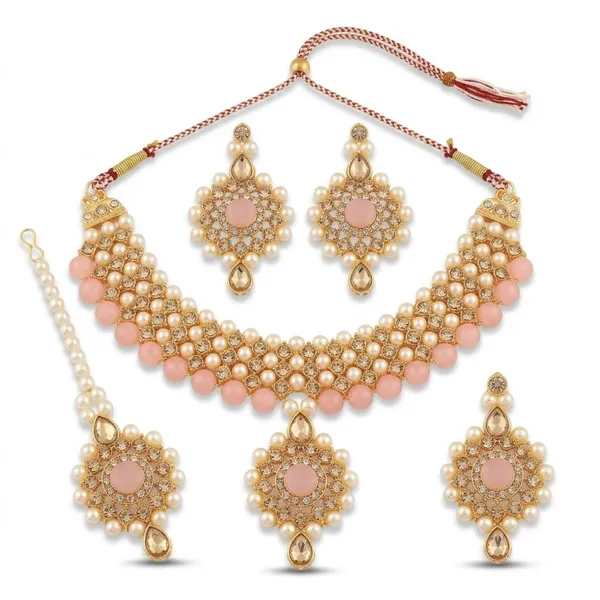 Peach_Premium_Alloy_Necklace_Sets_For_Women
