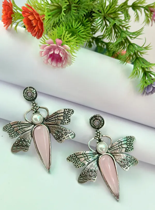 Pink_Premium_Alloy_Earrings_For_Women
