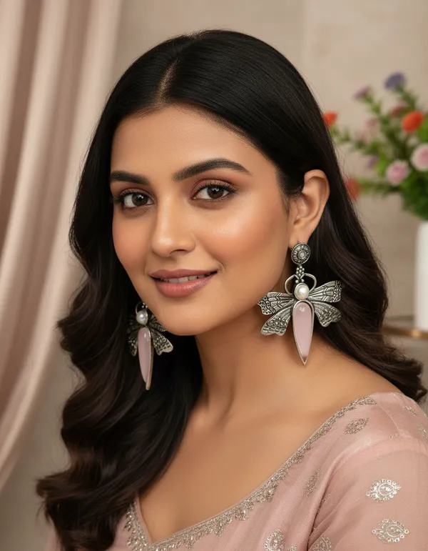 Pink_Premium_Alloy_Earrings_For_Women