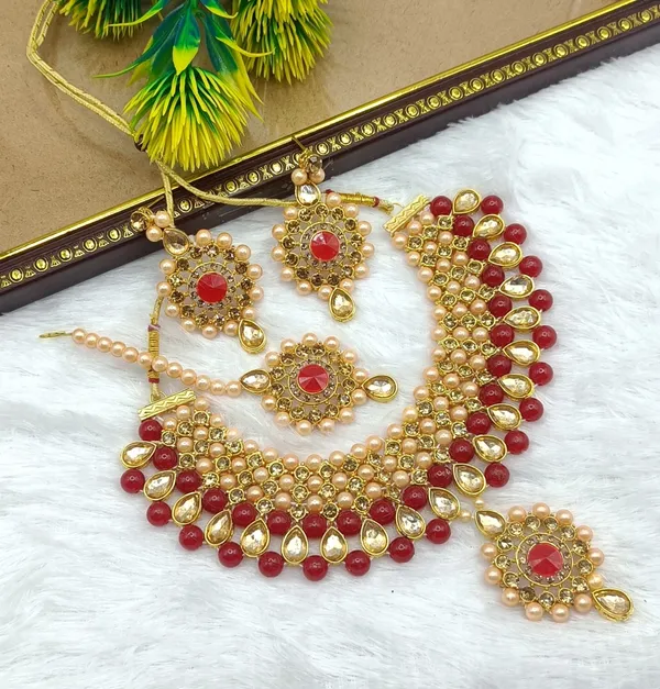 Red_Premium_Alloy_Necklace_Sets_For_Women