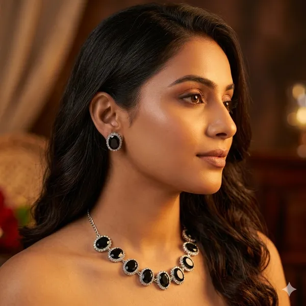 Black_Premium_Alloy_Necklace_Sets_For_Women