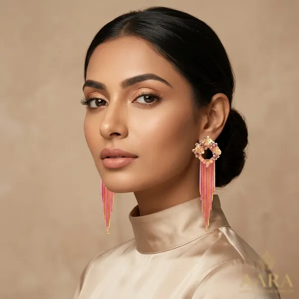 Pink_Premium_Alloy_Earrings_For_Women