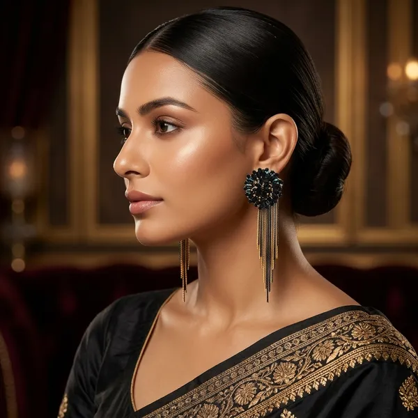 Black_Premium_Alloy_Earrings_For_Women