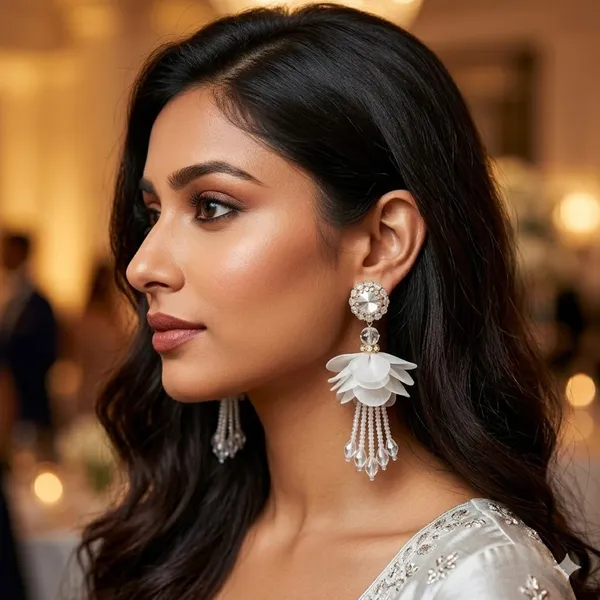 White_Premium_Alloy_Earrings_For_Women
