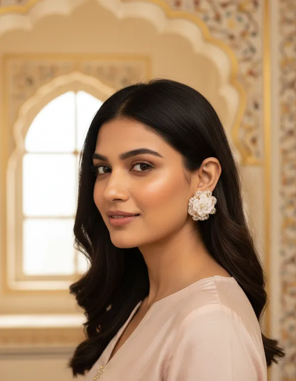 White_Premium_Alloy_Earrings_For_Women