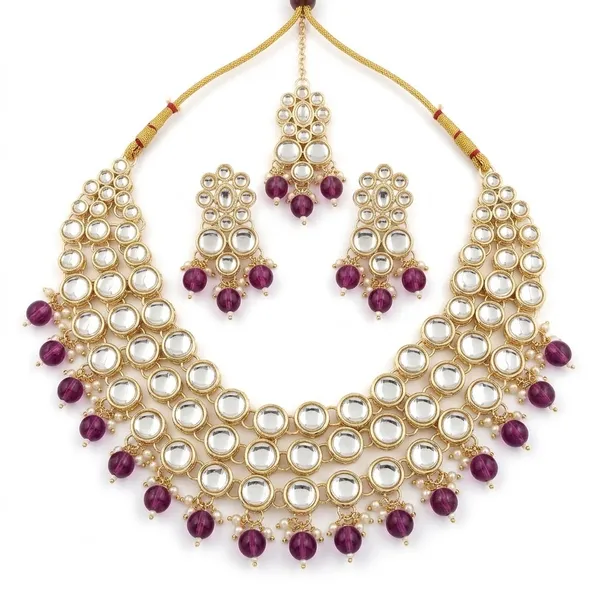 Purple_Premium_Alloy_Necklace_Sets_For_Women