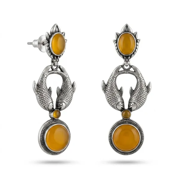 Yellow_Premium_Alloy_Earrings_For_Women