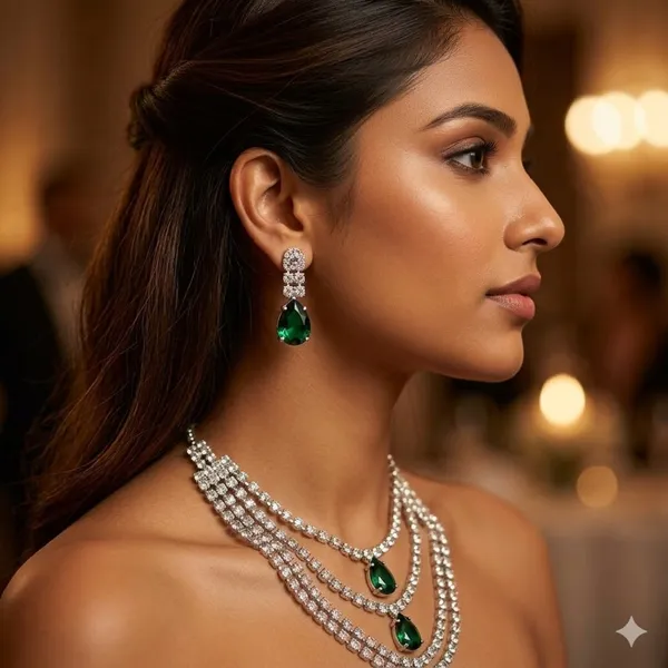 Green_Premium_Alloy_Necklace_Sets_For_Women