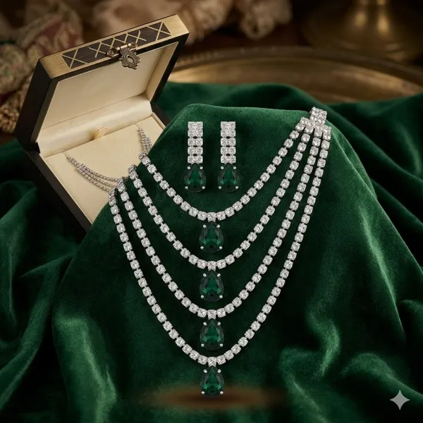 Green_Premium_Alloy_Necklace_Sets_For_Women