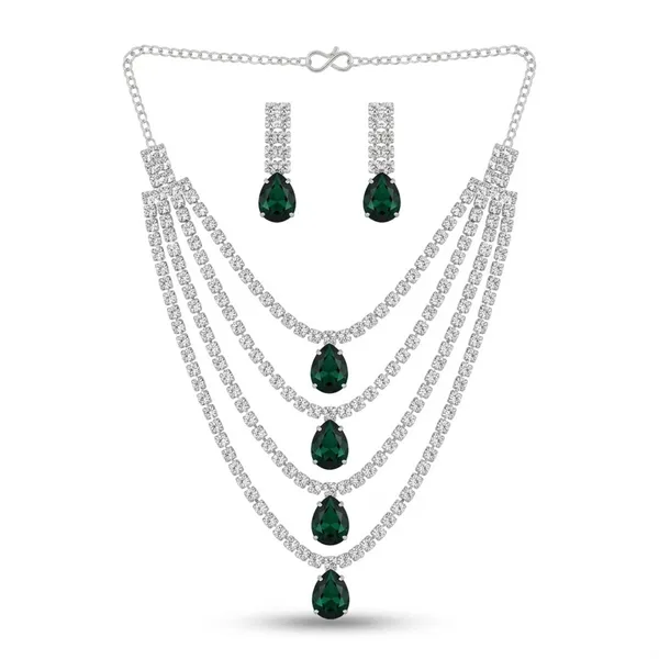 Green_Premium_Alloy_Necklace_Sets_For_Women
