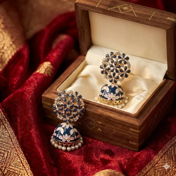 Blue_Premium_Alloy_Earrings_For_Women