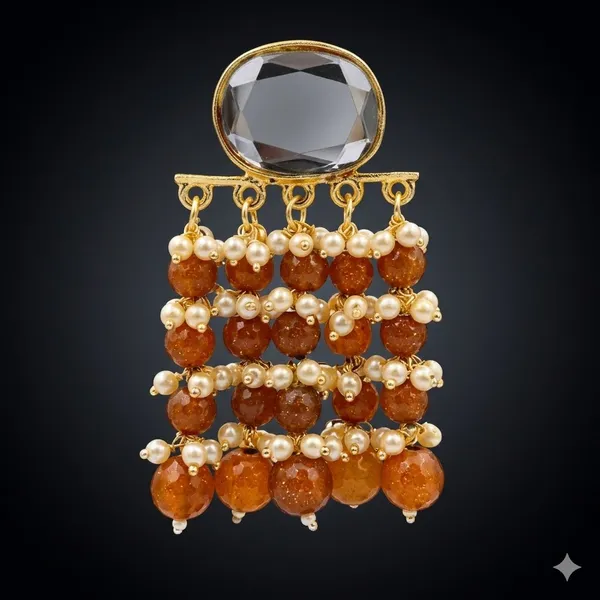 Khaki_Premium_Alloy_Earrings_For_Women