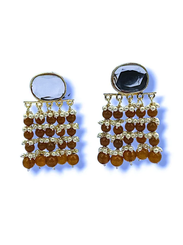 Khaki_Premium_Alloy_Earrings_For_Women