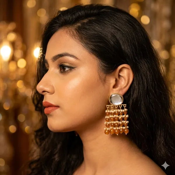 Khaki_Premium_Alloy_Earrings_For_Women