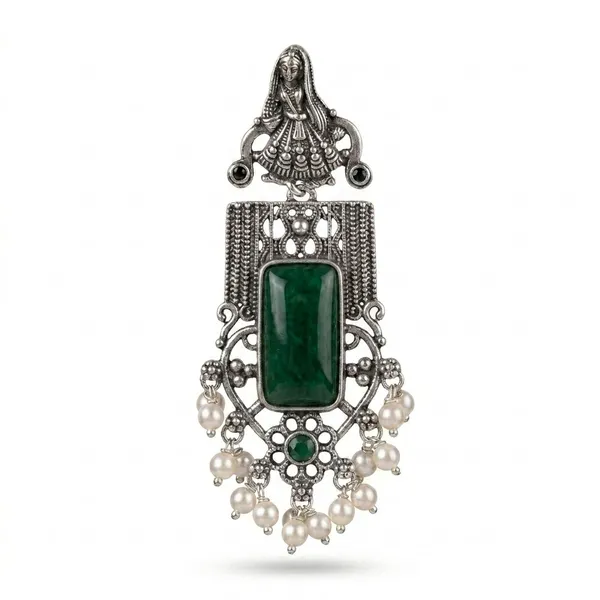 Green_Premium_Alloy_Earrings_For_Women
