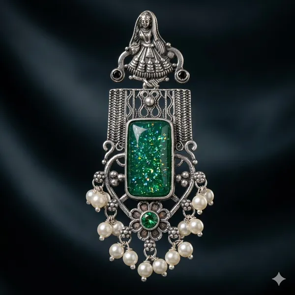 Green_Premium_Alloy_Earrings_For_Women