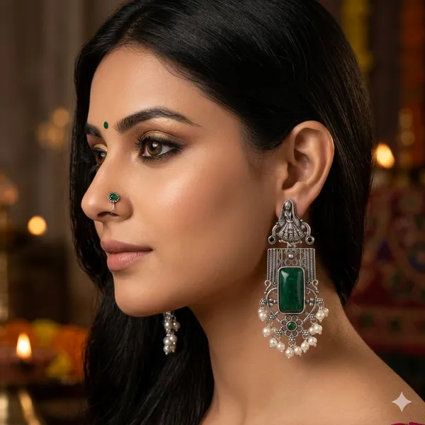 Green_Premium_Alloy_Earrings_For_Women