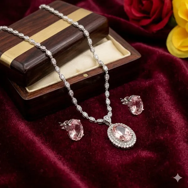 Pink_Premium_Alloy_Pendant_Sets_For_Women