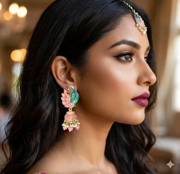 Pink_Premium_Alloy_Earrings_For_Women